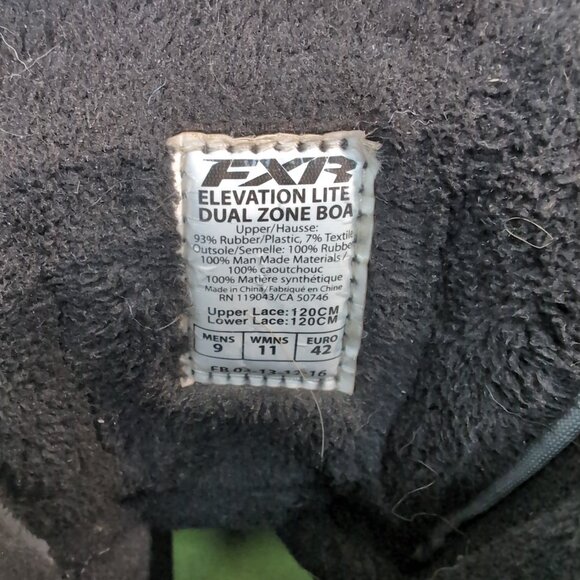 FXR Elevation Lite BOA Snow Boots Black Gray – Men’s 9 / Women’s 11 - Picture 9 of 13